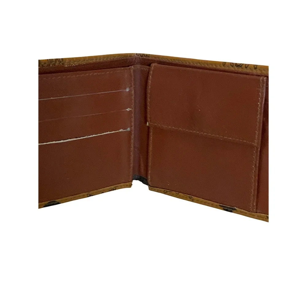 MCM Vintage Bifold Wallet Cognac Visetos Monogram Coated Canvas Brown - Picture 9 of 10